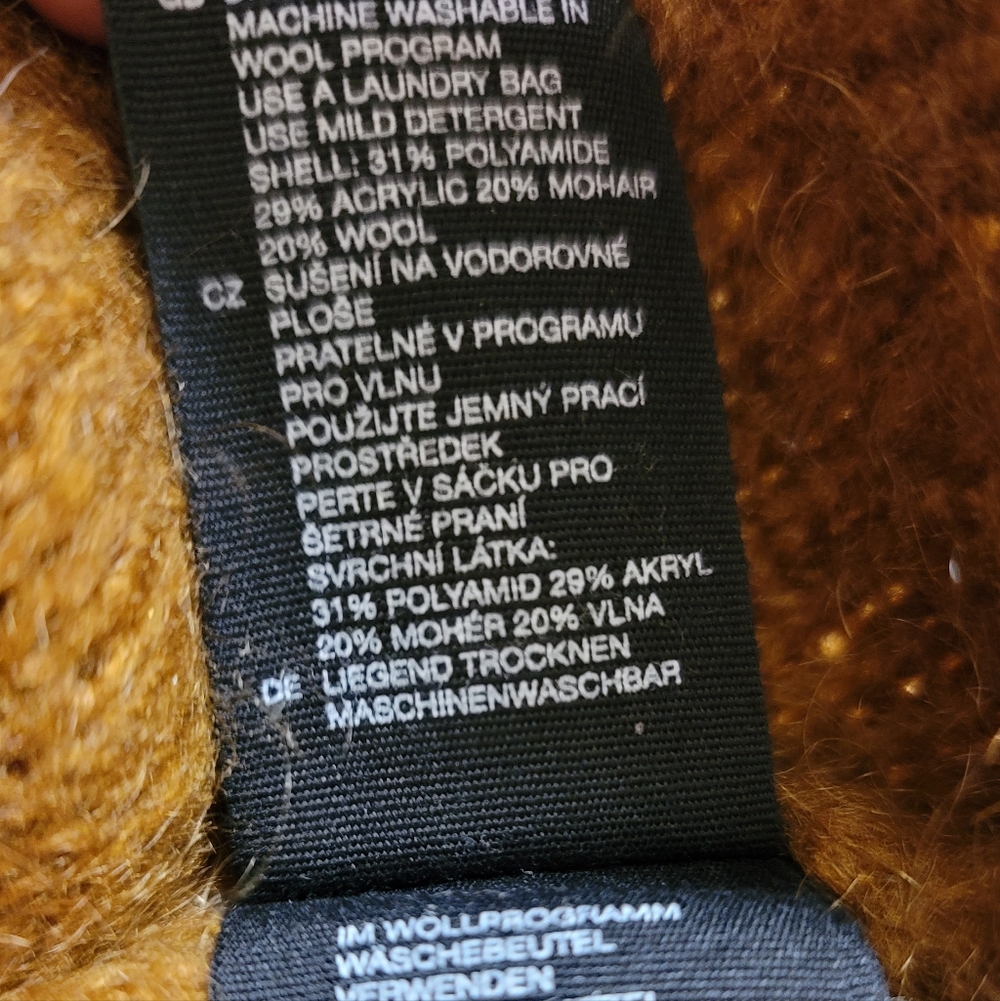 & Other Stories Cropped Crewneck Sweater in Caramel Brown - Picture 8 of 8